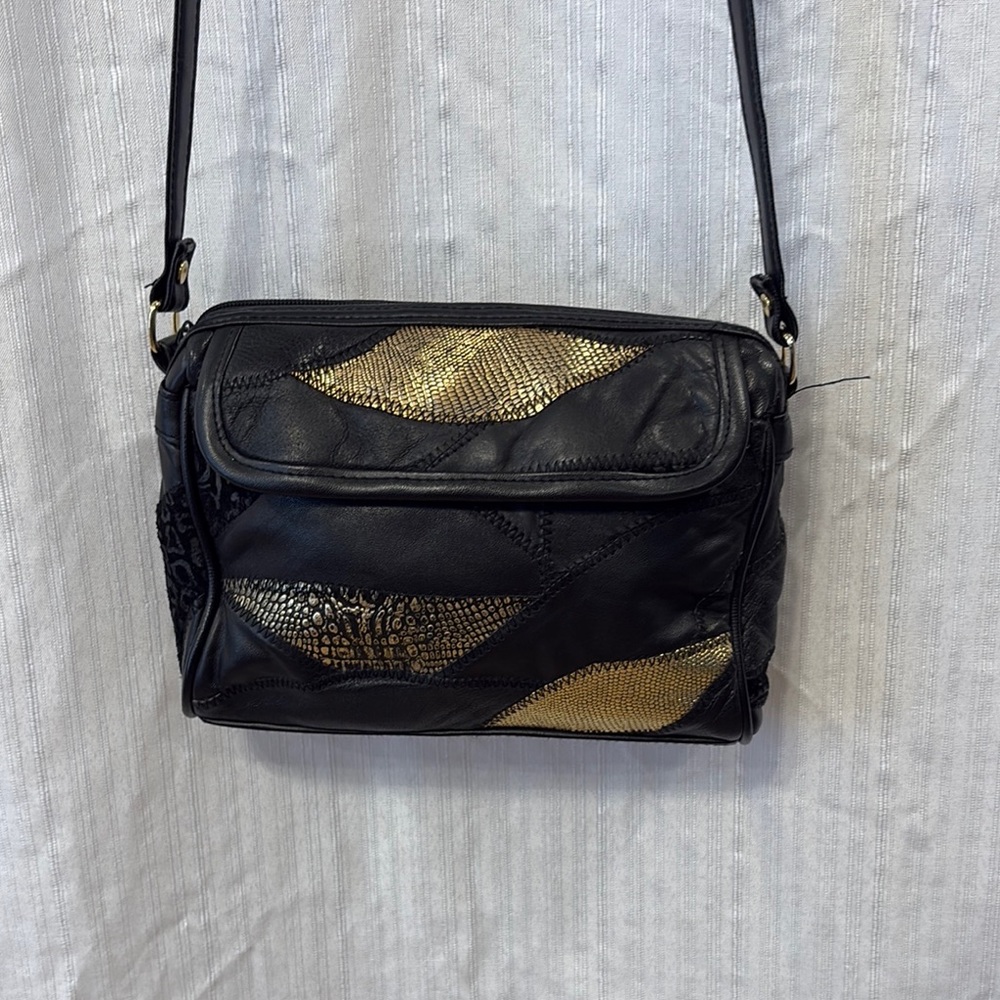 Vintage Patchwork Leather Crossbody Bag